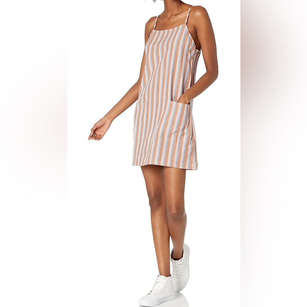Billabong Women’s Woven Striped Mini Sundress Dress gently used